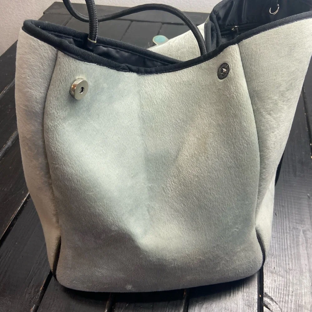 Chuchka Gray Tote‎ Australian large bag Faux fur Neoprene
